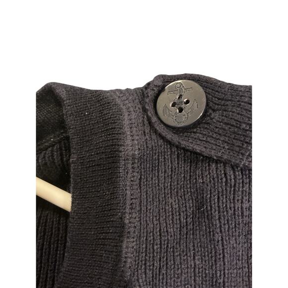 Lauren Ralph Lauren Womens Sweater Size Small Navy Blue Gold Metallic Nautical - Picture 7 of 7